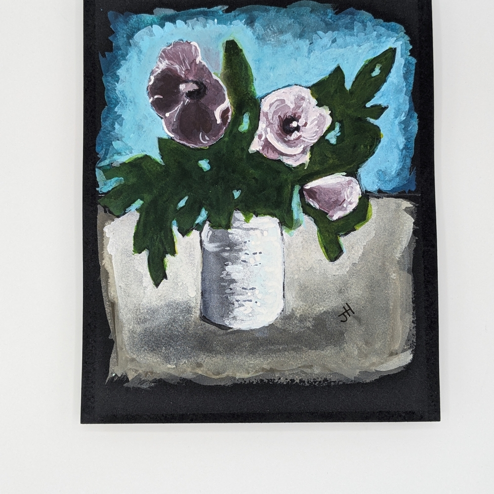 Botanical Green and Pink Art Print